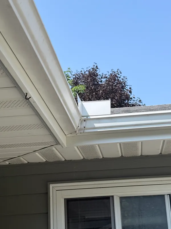Bright white gutter after brightening